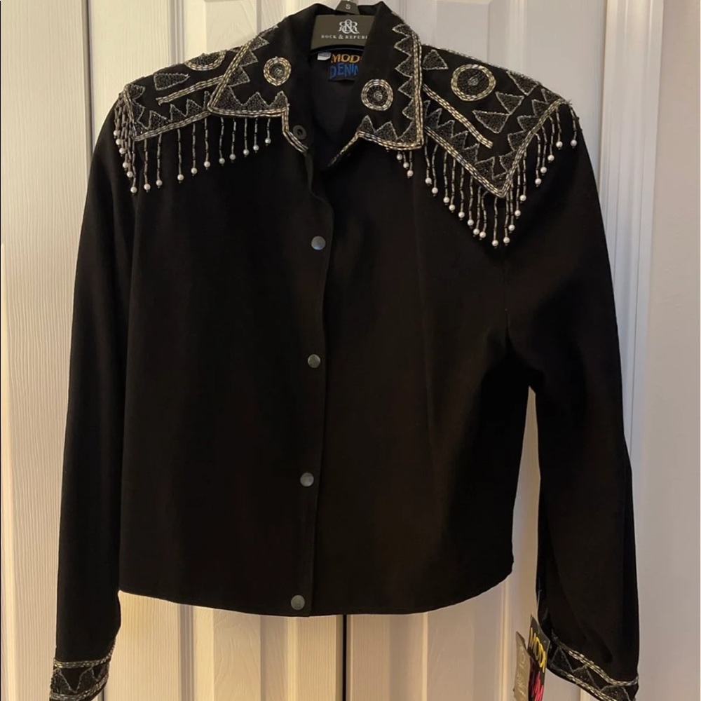 Jacket, Beautiful Beaded Ladies Jacket, VINTAGE, Size XL